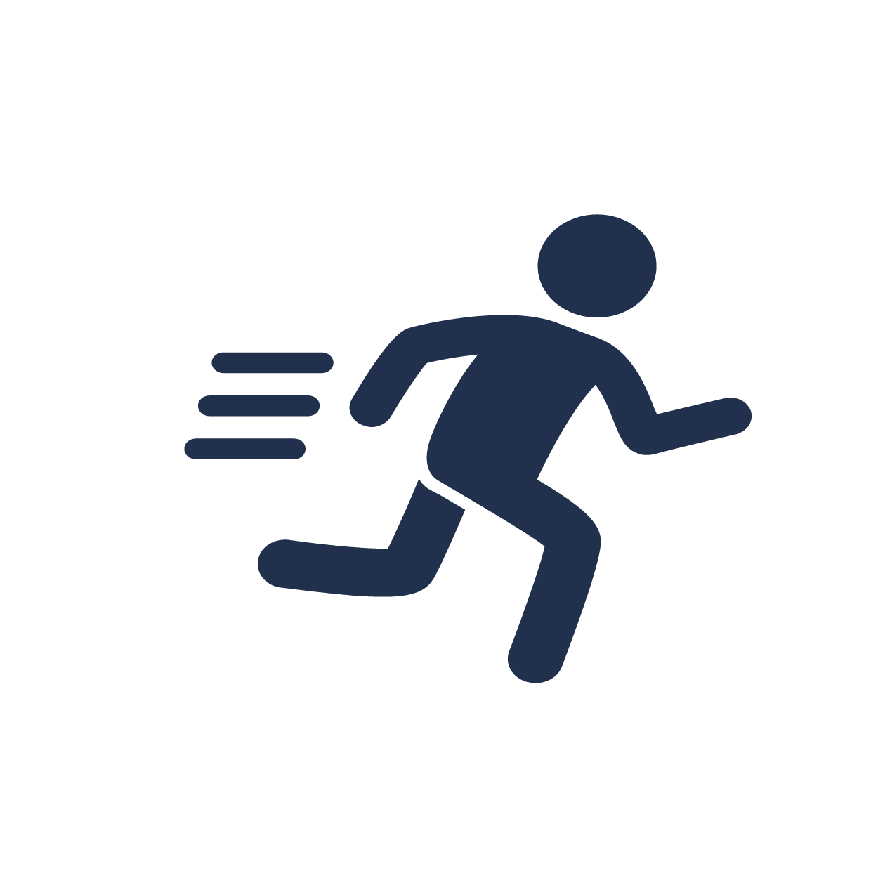 An icon of a person running to symbolize emergency evacuation plans